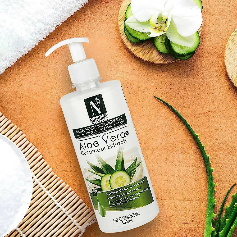 NutriGlow NATURAL'S Insta Fresh Nourishment Skin Whitening Lotion - Distacart