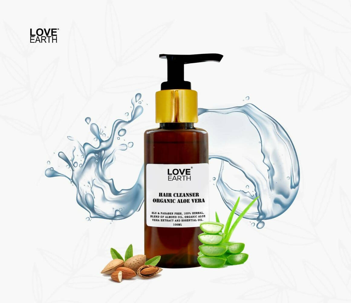 Love Earth Hair Cleanser with Organic Aloe Vera - Distacart