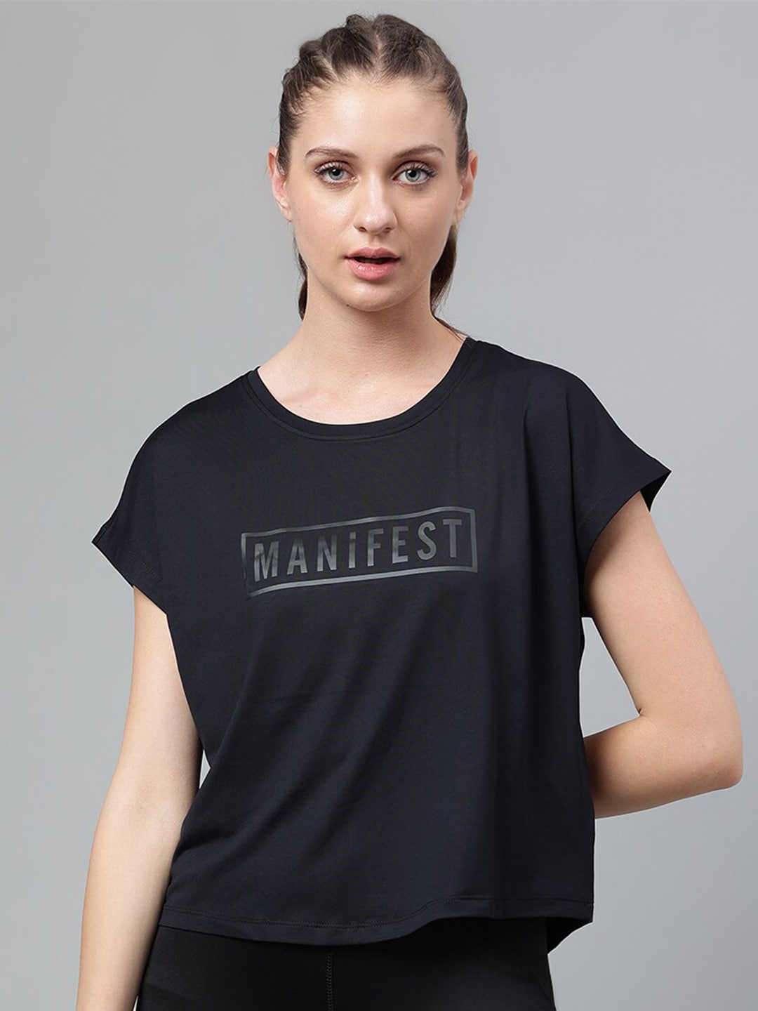 MKH Typography Printed Extended Sleeves Dri-FIT Relaxed Fit T-shirt - Distacart