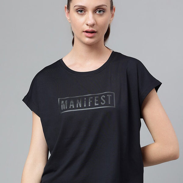 MKH Typography Printed Extended Sleeves Dri-FIT Relaxed Fit T-shirt - Distacart