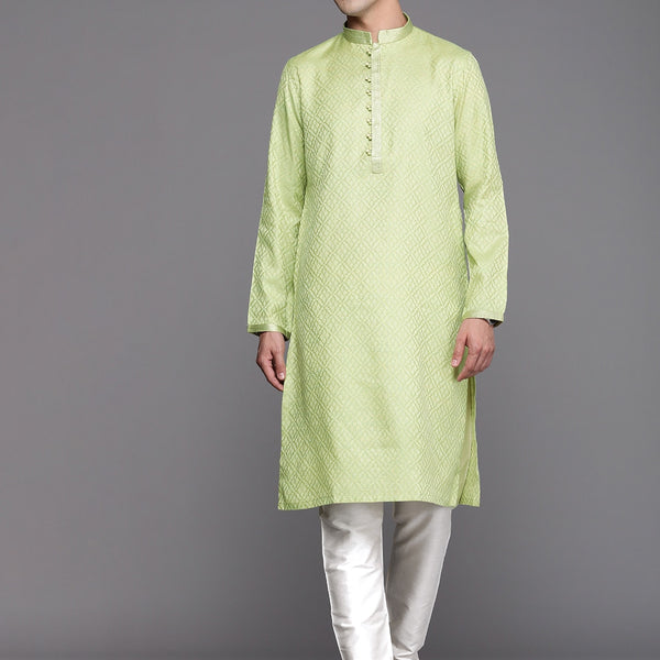 Manyavar Men Green Kurta with Churidar - Distacart