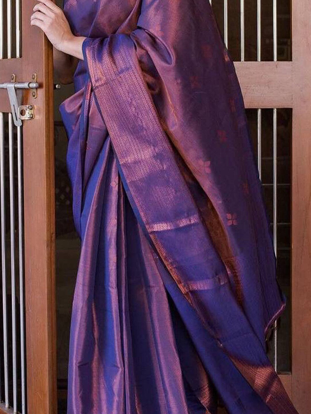 Kalini Woven Design Zari Silk Blend Banarasi Saree - Distacart