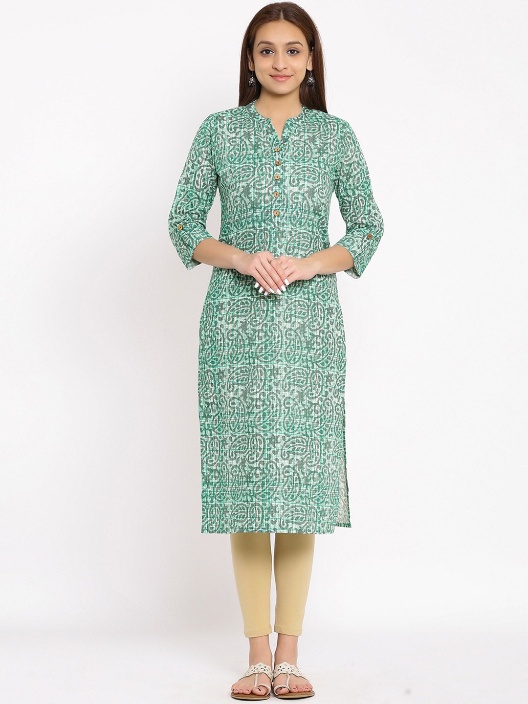 HERE&NOW Paisley Printed Straight Kurta - Distacart