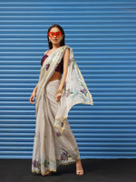 Thumbnail for Tikhi Imli Floral Printed Poly Chiffon Saree - Distacart