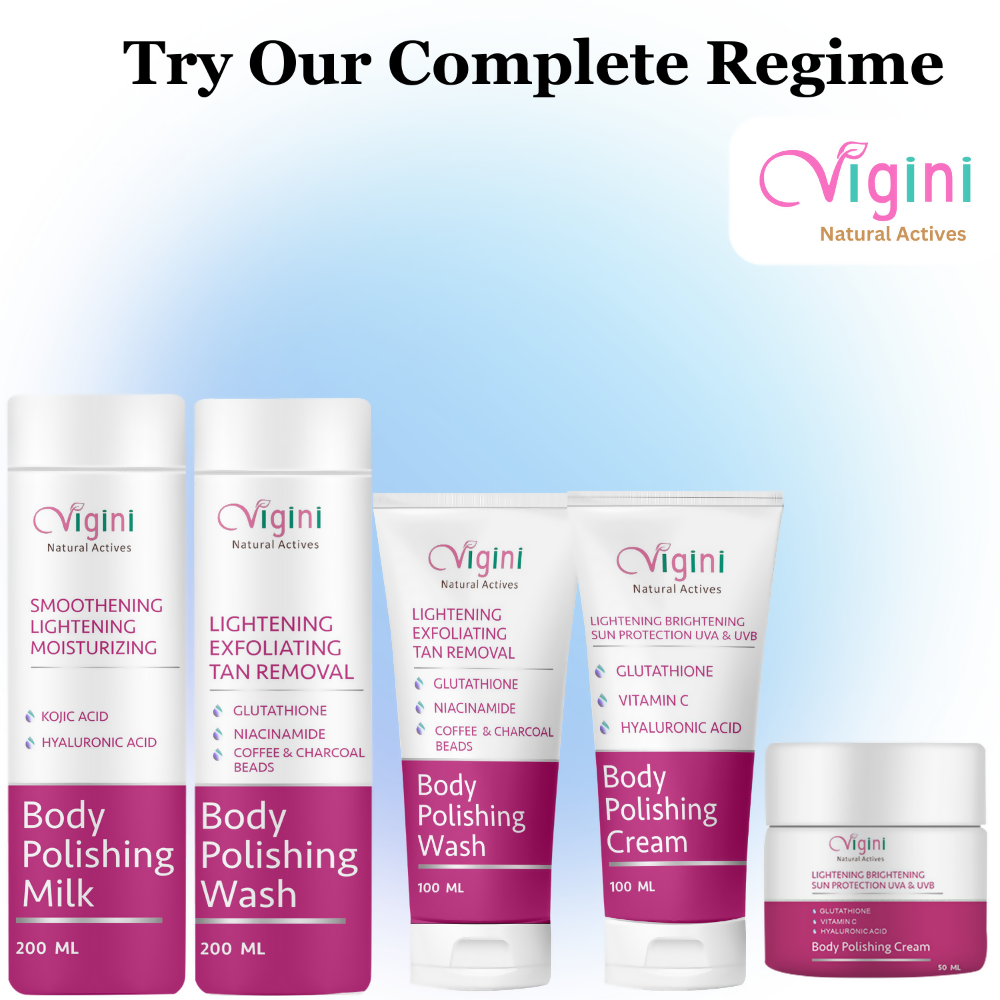 Vigini Skin Whitening Lightening Body Polishing Day Night Milk Lotion - Distacart