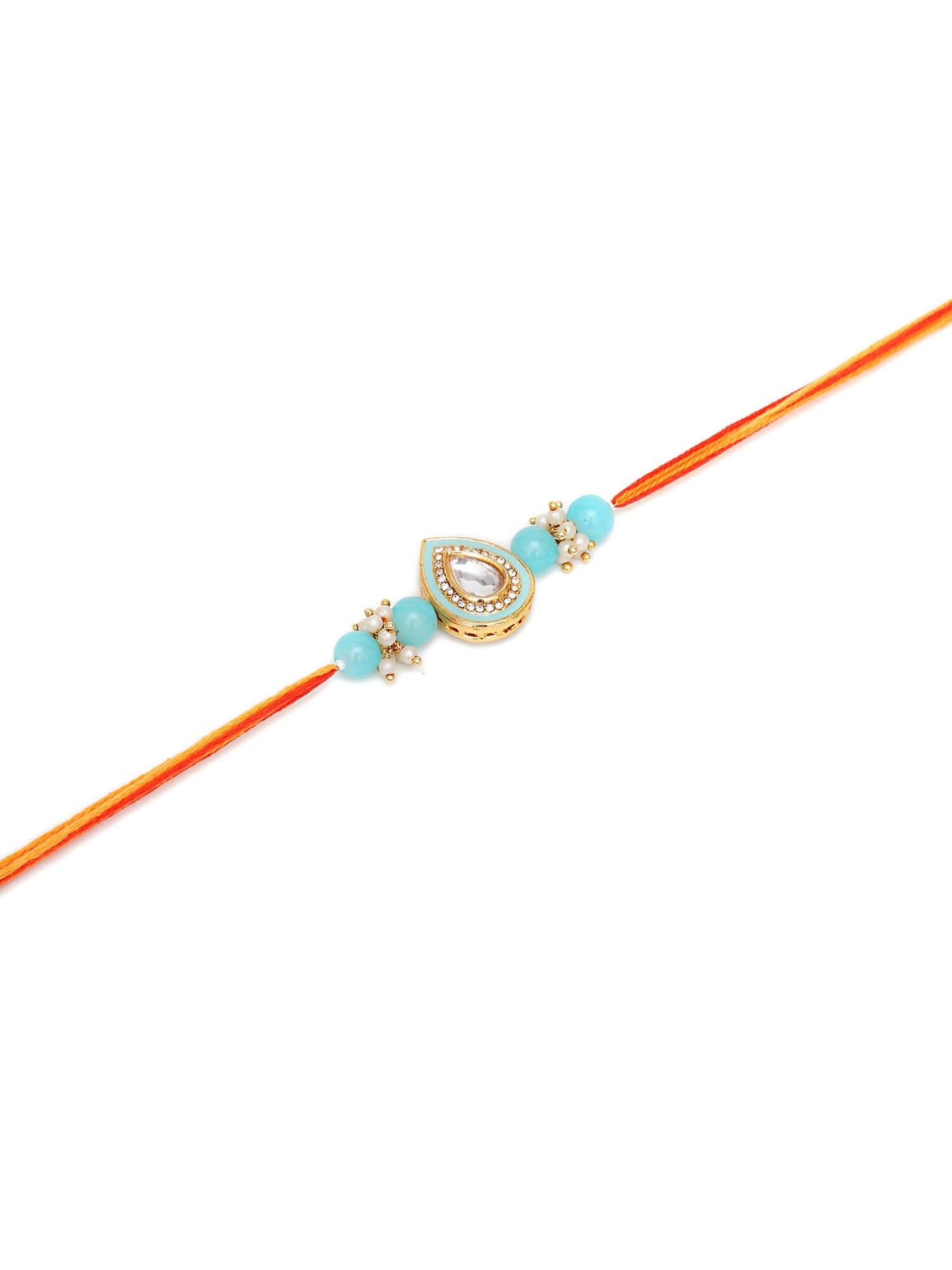 Designer kundan Rakhi - Ruby Raang - Distacart