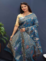 Thumbnail for Kalini Ethnic Motifs Zari Art Silk Saree - Distacart
