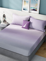 Thumbnail for Nautica Bradford Purple & Mauve 160 TC Pure Cotton King Bedsheet & 2 Pillow Covers - Distacart