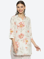 Thumbnail for Biba Women Floral Printed Shirt Collar Kurta - Distacart
