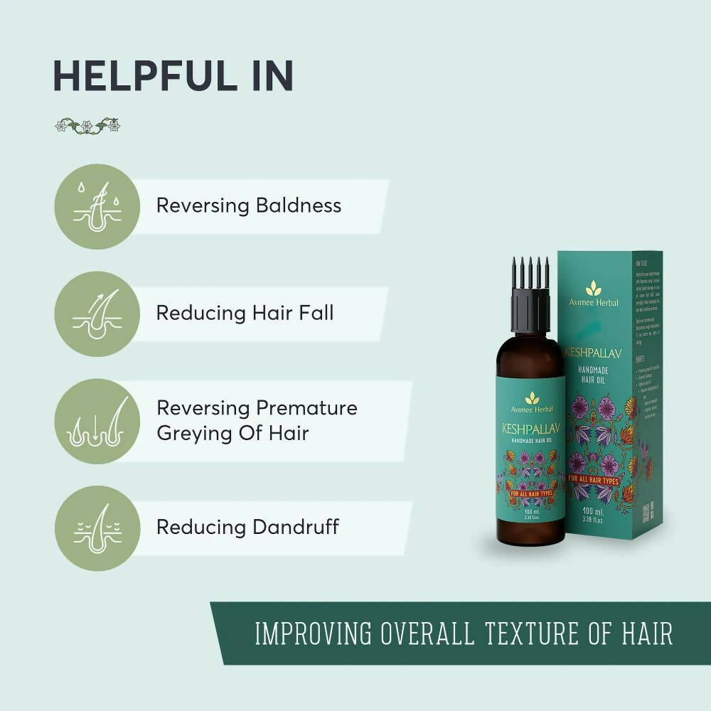 Avimee Herbal Keshpallav Hair Oil - Distacart