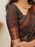 Thumbnail for Kalini Ethnic Motifs Woven Design Zari Banarasi Saree - Distacart