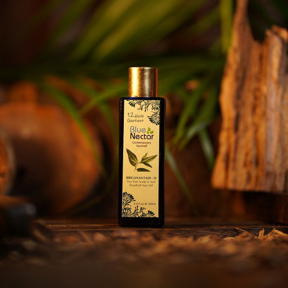 Blue Nectar Briganantadi - D Tea Tree Scalp & Anti Dandruff Hair Oil - Distacart