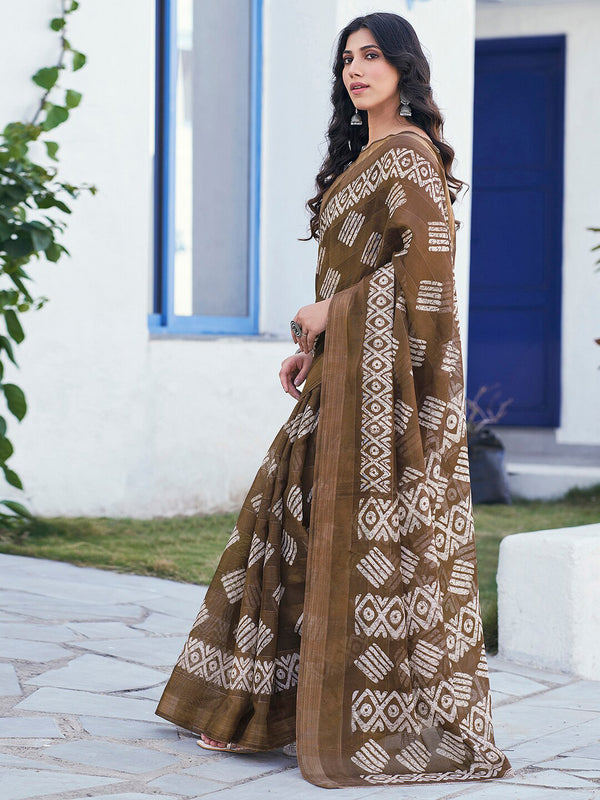 Kalini Floral Printed Bagh Saree - Distacart
