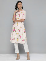 Thumbnail for HERE&NOW Women Floral Printed Straight Kurta - Distacart