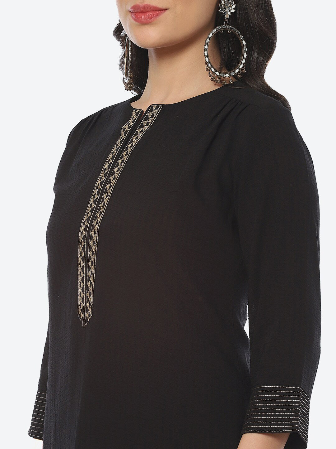 Biba Women Round Neck Yoke Design Kurta - Distacart