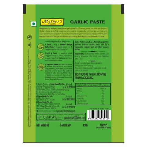 Mother's Recipe Garlic Paste - Distacart