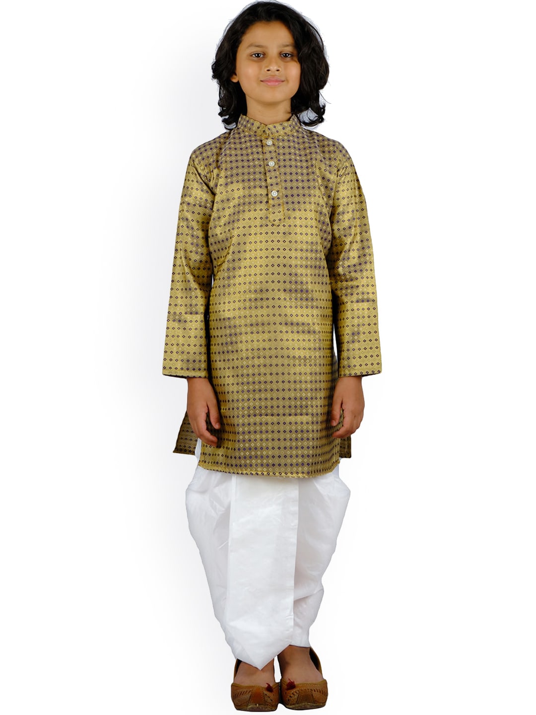 Sethukrishna Boys Blue Striped Kurti with Dhoti Pants - Distacart