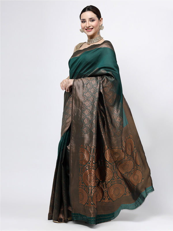 Kalini Ethnic Motif Woven Design Zari Banarasi Saree - Distacart