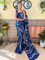 Thumbnail for Mitera Embellished Sequinned Pure Georgette Saree - Distacart