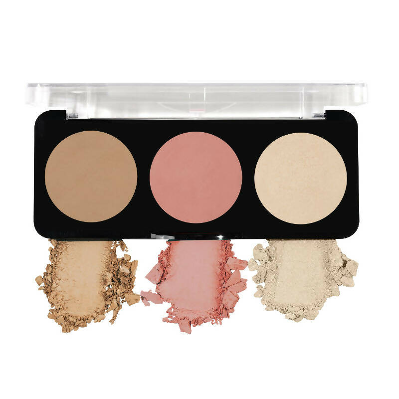 Swiss Beauty Cheek-A-Boo 3 In 1 Blusher Contour & Highlighter - 3 - Distacart