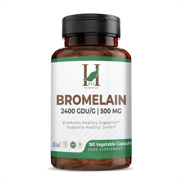 H&C Herbal Bromelain Veg Capsules - Distacart