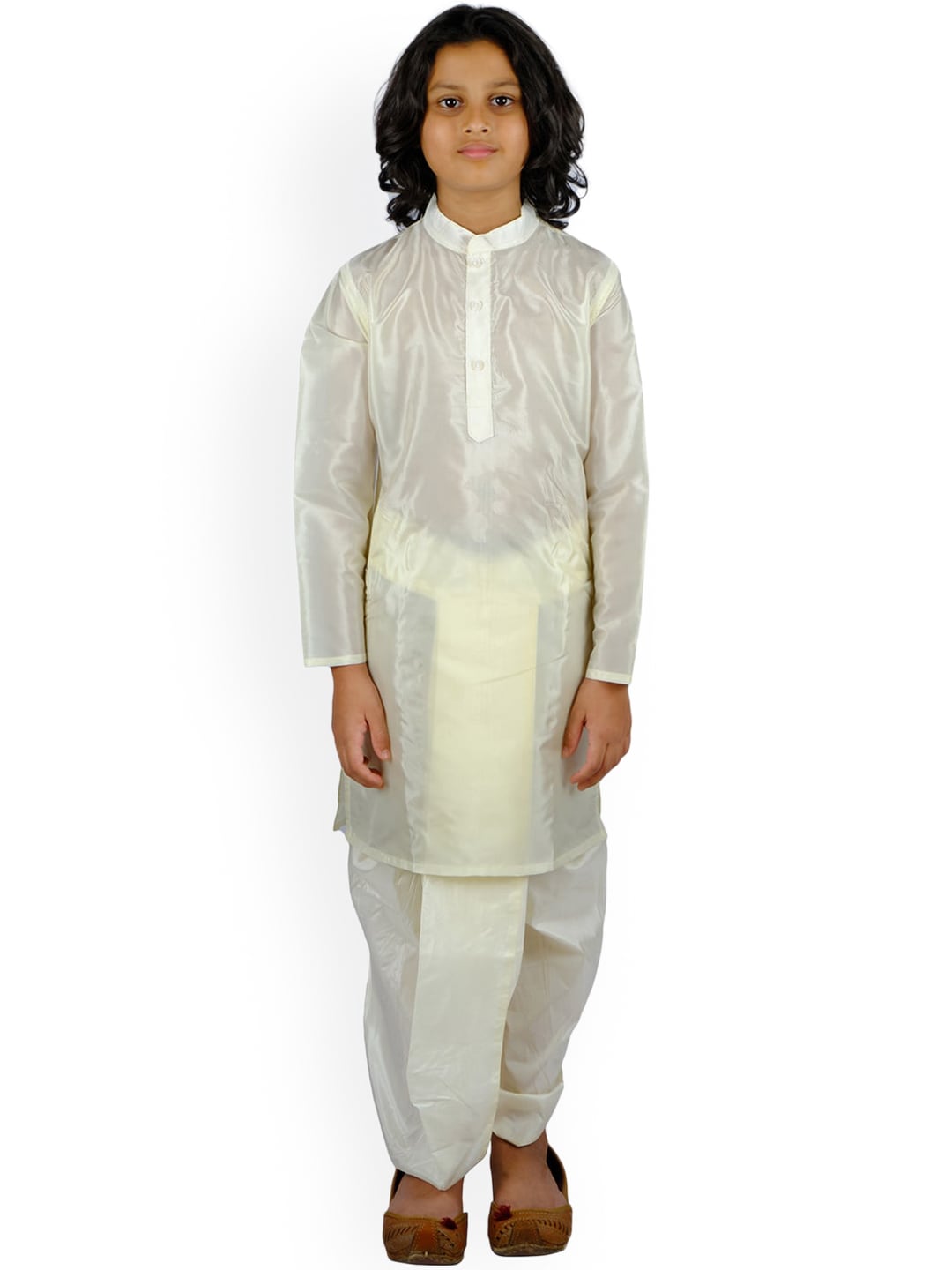 Sethukrishna Boys Cream-Coloured Kurta with Dhoti Pants - Distacart