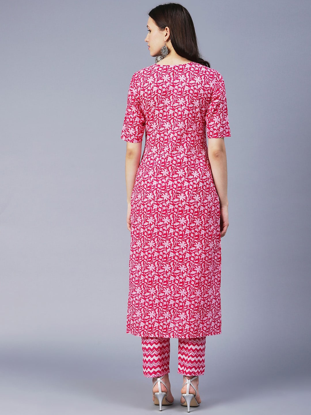 Kalini Floral Printed Kurta with Trousers - Distacart