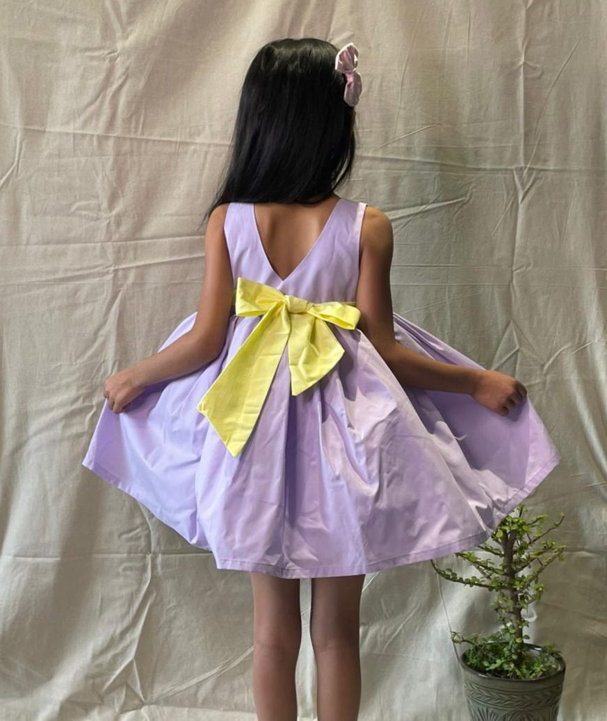 ArthLife Lavender Rainbow Partywear Dress - Distacart