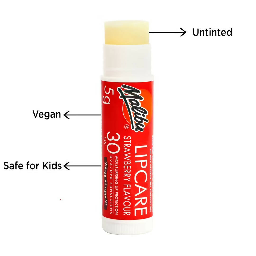 Malibu Strawberry Lip Balm SPF 30 Vegan - Distacart