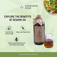 Thumbnail for Conscious Food Organic Cold Pressed Sesame Oil