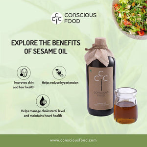 Conscious Food Organic Cold Pressed Sesame Oil