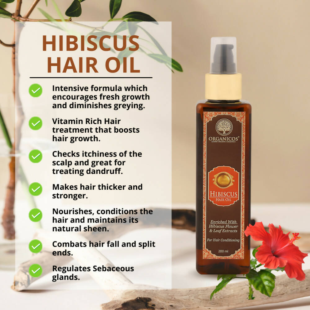 Organicos Hibiscus Hair Oil - Distacart