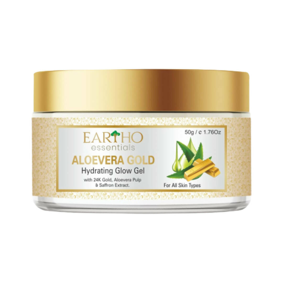 Eartho Essentials Aloevera Gold Hydrating Glow Gel - Distacart