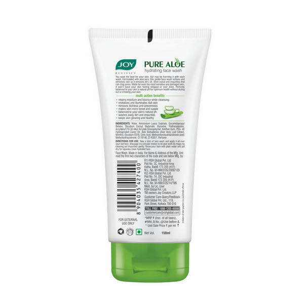 Joy Revivify Hydrating Aloe Vera Face Wash - Distacart
