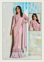 Thumbnail for Lycra Saree With Stitched Blouse - Mohmanthan Royal - Distacart