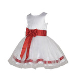 Thumbnail for Asmaani Baby Girl's White Color Satin Knee Length Frock (AS-DRESS_22016) - Distacart