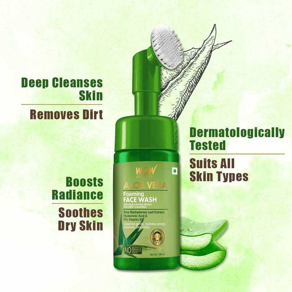 Wow Skin Science Aloe Vera Foaming Face Wash