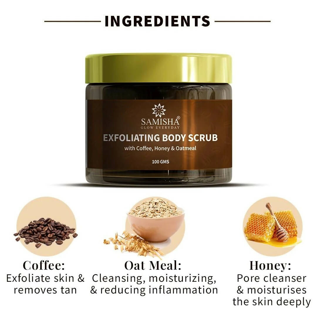 Samisha Coffee Body Scrub With Honey & Oatmeal - Distacart