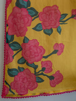 Thumbnail for Suta Yellow Floral Pure Cotton Saree - Distacart