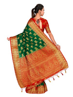 Thumbnail for Mimosa Women's Green Kanchipuram Silk Saree - Distacart