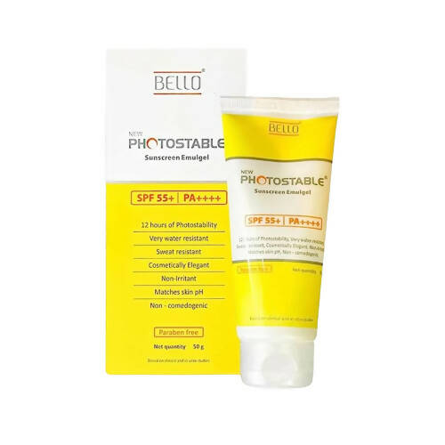 Bello Photostable Sunscreen Emulgel SPF 55+ - Distacart