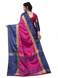 Thumbnail for Vamika Pink Cotton Silk Weaving Saree  - Distacart
