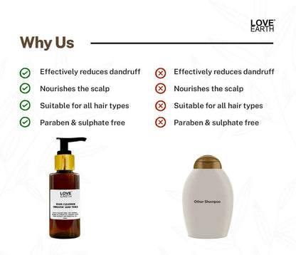 Love Earth Hair Cleanser with Organic Aloe Vera - Distacart
