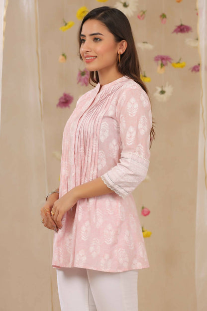 Juniper Women Lavender Cambric Printed A-Line Tunic - Distacart