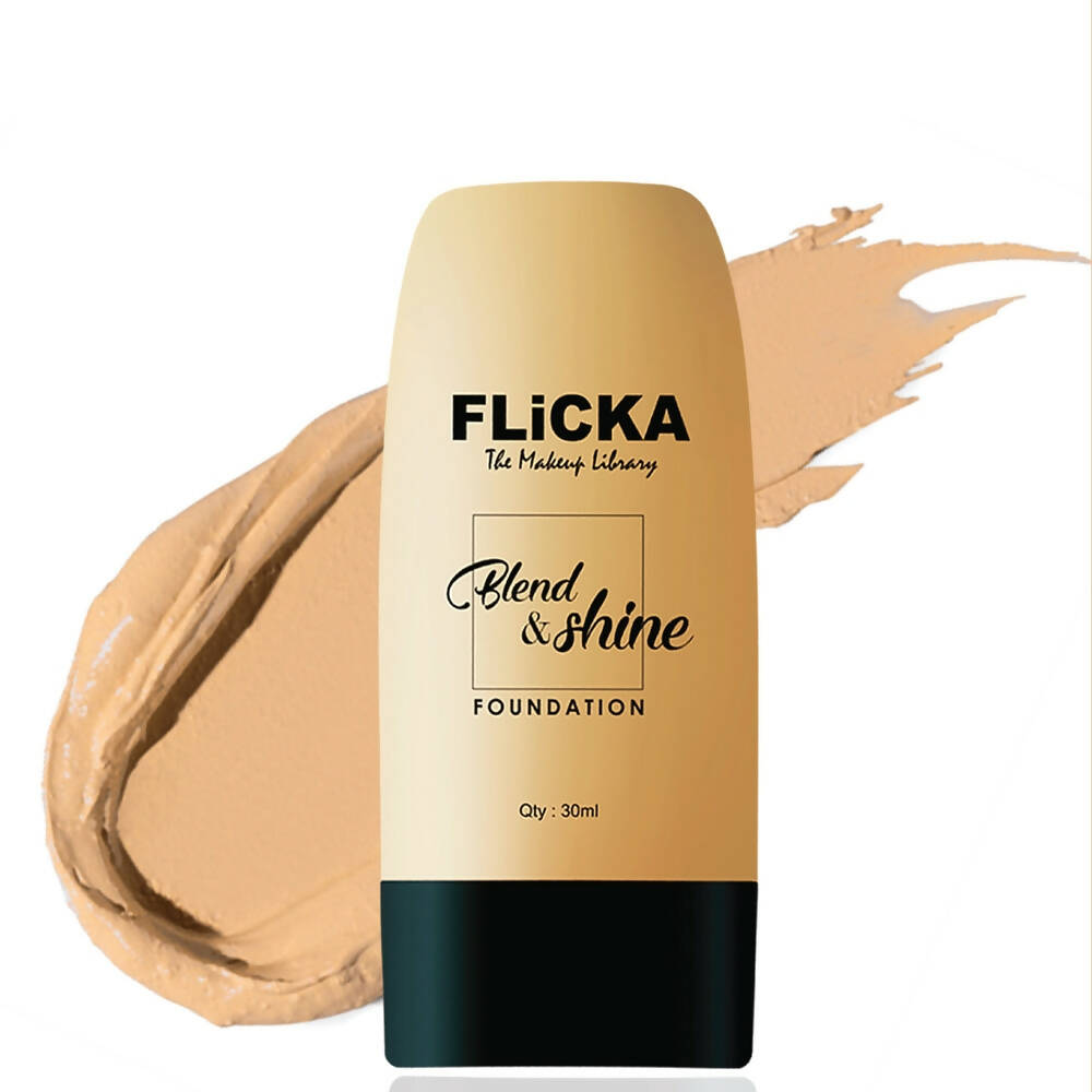 Flicka Blend & Shine Foundation - Beige - Distacart