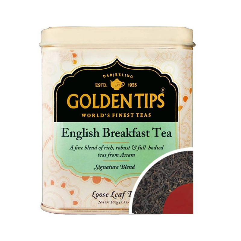 Golden Tips English Breakfast Tea - Tin Can - Distacart
