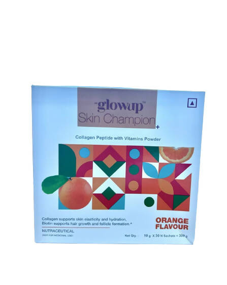 Hk Glowup Skin Champion Collagen Peptide With Vitamins Powder - Distacart