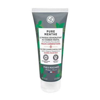 Yves Rocher Pure Menthe The Pore Clearing Charcoal Mask - Distacart