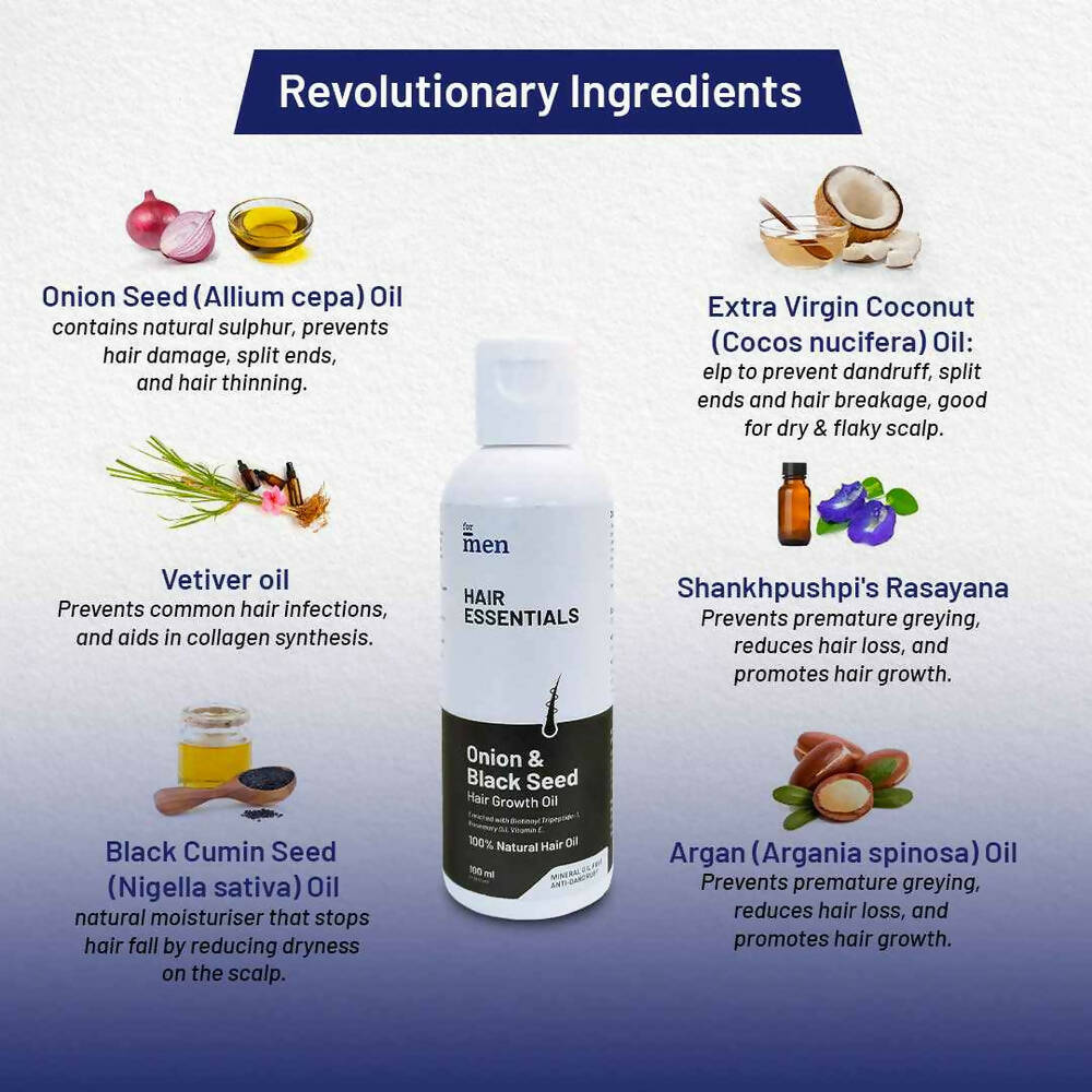 ForMen Onion & Black Seed Hair Growth Oil - Distacart