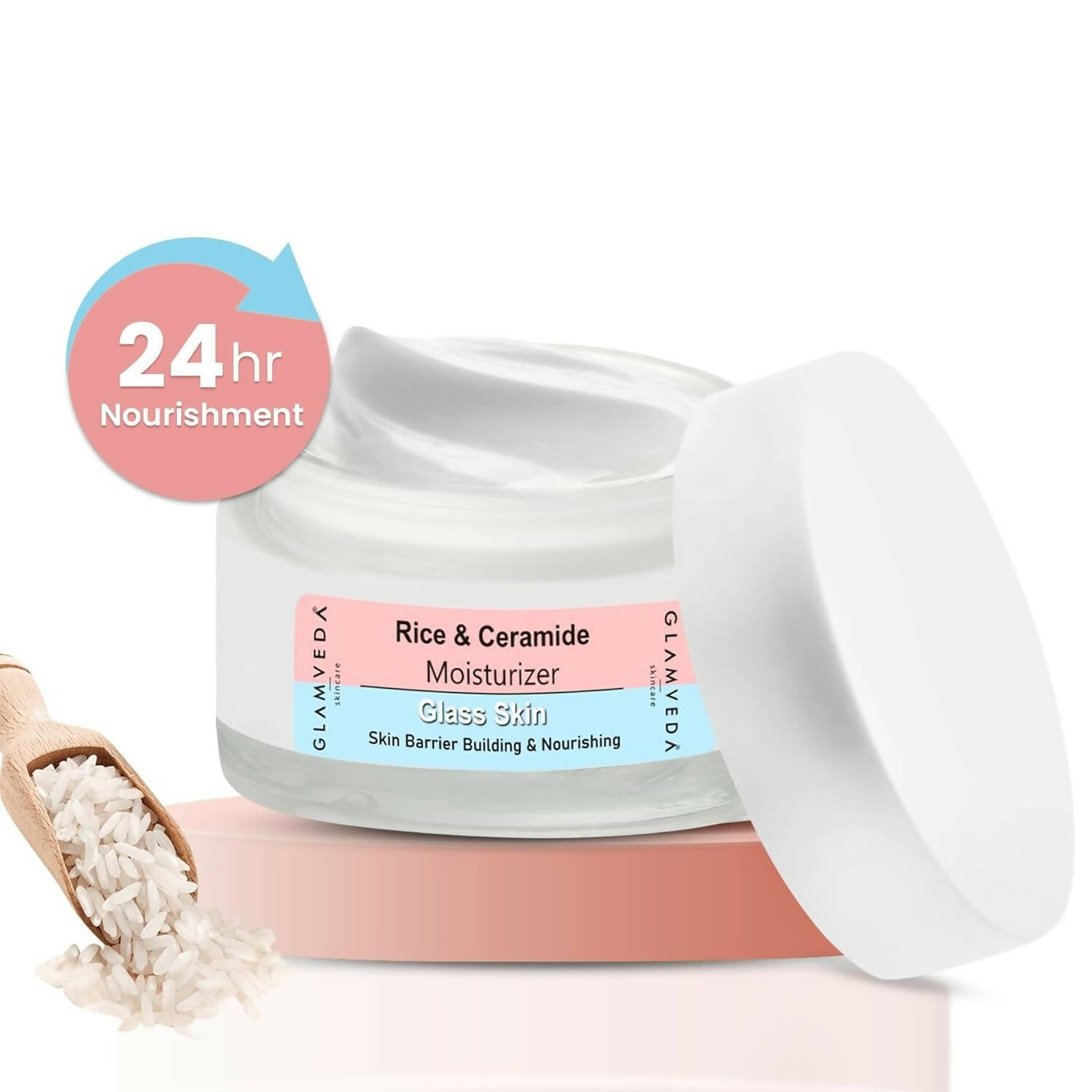 Glamveda Korean Glass Skin Rice & Ceramide Moisturizer - Distacart